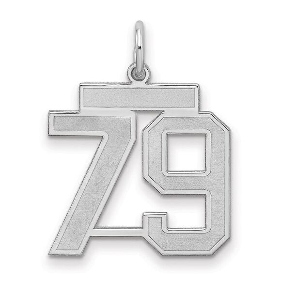 Sterling Silver Jersey Collection Medium Number 79 Pendant